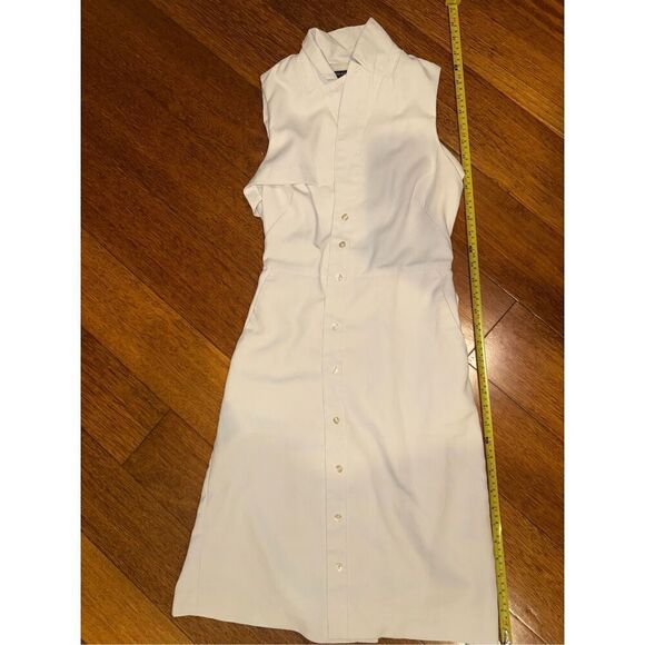 Banana Republic Factory Sleeveless Trenchcoat Dress in Off White/Stone Sz 2P - Picture 16 of 17